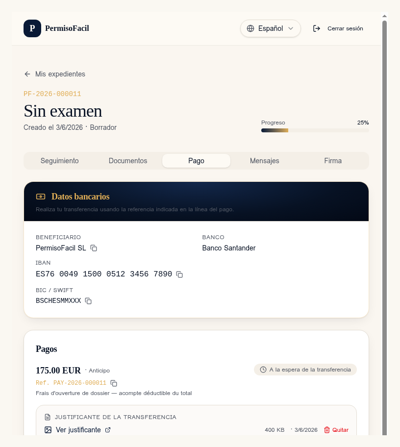 8. Realiza el pago